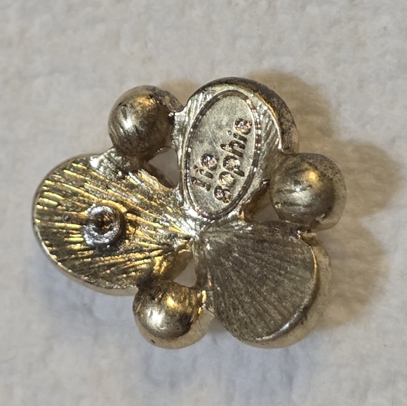 Lia Sophia "Icon" Matte Gold / Hematite Tone w/Cut Crystals Stud Earrings - Picture 3 of 5